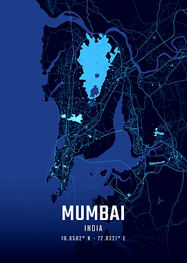 Mumbai Midnight City Map