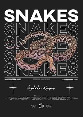 Scaleless Corn Snake Reptile Keeper Poster