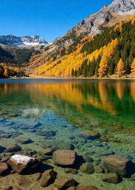 Alpine Lake in Autumn