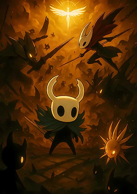 Hollow Knight Battle Scene