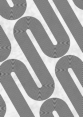Abstract Black and White Line Pattern