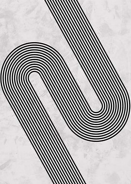 Abstract Black Lines on Gray Background