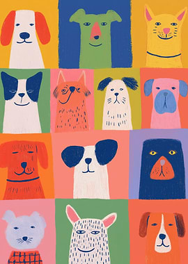 Colorful Dogs