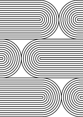 Black and White Geometric Pattern