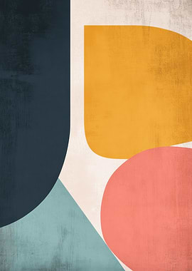 Abstract Geometric Shapes Art Print