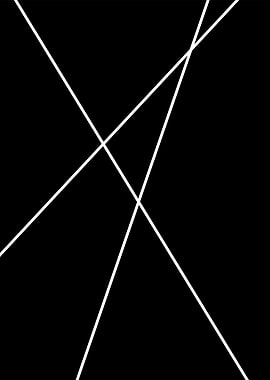 Abstract White Lines on Black Background
