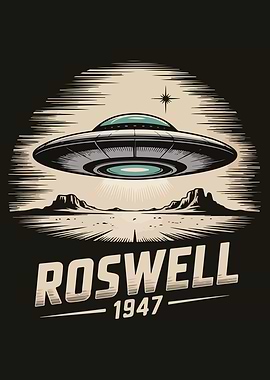 Roswell 1947 UFO Illustration