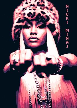 Nicki Minaj Portrait Pop Art