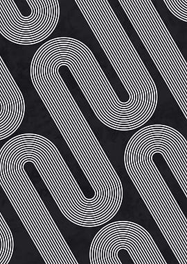 Abstract Black and White Line Pattern