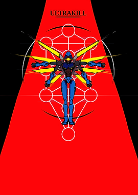 Ultrakill Robot with Geometric Design