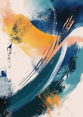 Abstract Brushstroke Painting