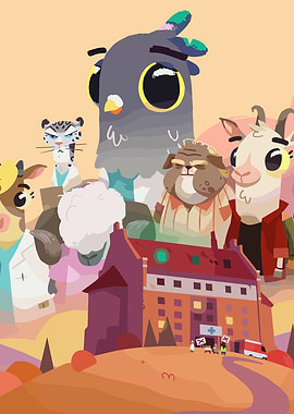 Pixelated Animal Doctors at Hospital