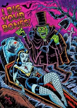 I Dig Your Bones Halloween Art