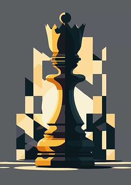 Chess Queen Abstract Art