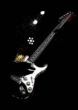 Electric Guitar in Spotlight