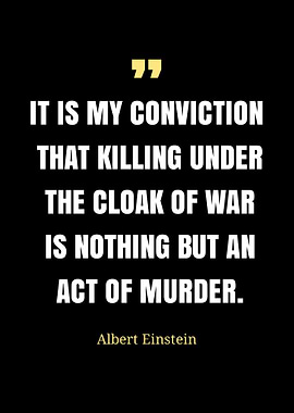 Albert Einstein Quote on War
