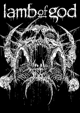 Lamb of God Skull Illustration