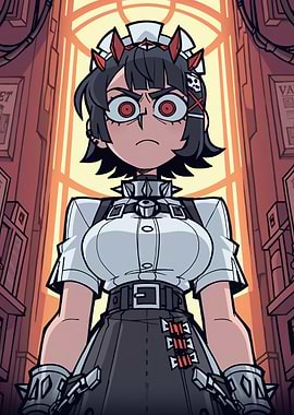 Ellen Joe Zenless Zone Zero Helltaker Style