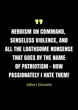 Einstein Quote on Patriotism
