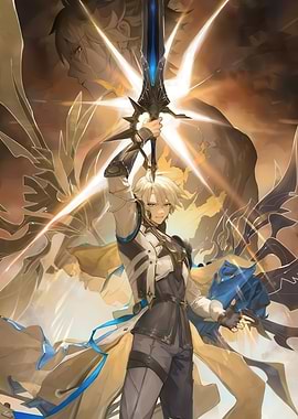 Anime Warrior with Sword