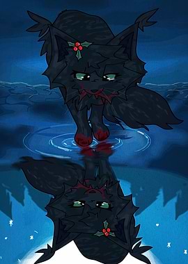 Dark Cat Reflection