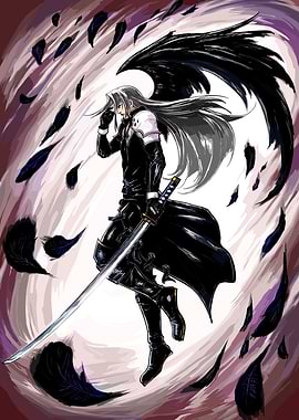 Sephiroth with Wing and Sword