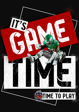 It's Game Time Football Poster