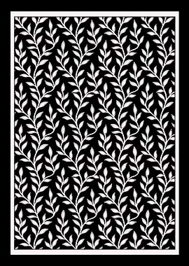 Monochrome Botanica – Hand-Drawn Leafy Foliage (Coordinating Print)