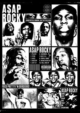 ASAP Rocky Album Art Collage