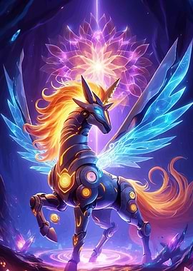 Cyberpunk Unicorn Wings