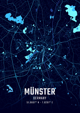 Münster Midnight City Map
