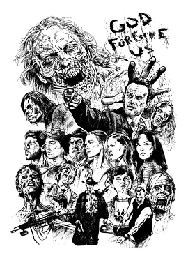 The Walking Dead Black and White Art