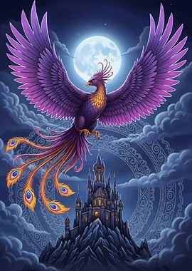 Majestic Phoenix Castle Moonlight