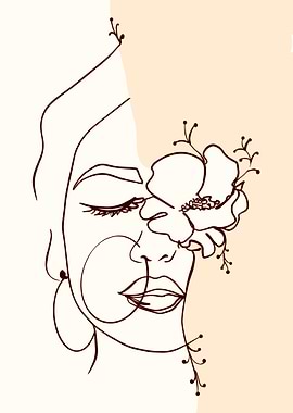 Female One-line Portrait