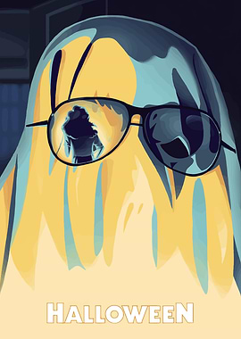 Halloween Ghost with Sunglasses