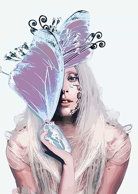 Lady Gaga Butterfly Portrait