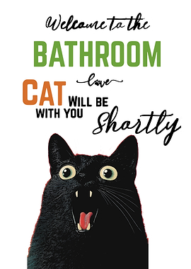 Bathroom Cat Humor