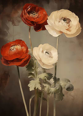 Red and Cream Flowers
