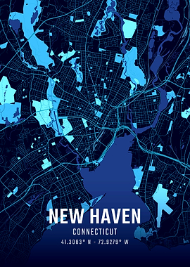 New Haven Midnight City Map