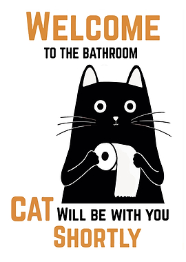 Welcome to the Bathroom Cat