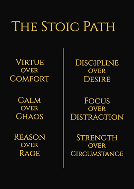 The Stoic Path - Motivational Poster