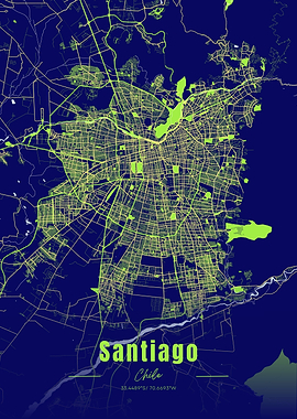 Santiago Chile City Map