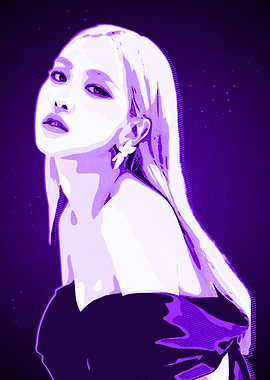 Purple Portrait of a Woman