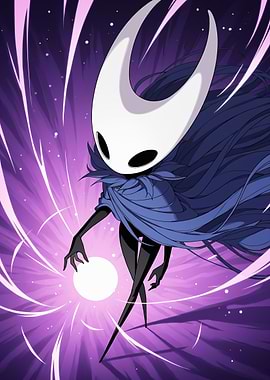 Hollow Knight Character with Light Orb