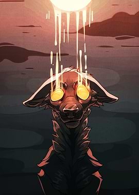 Glowing Animal Under Light