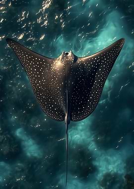 Spotted Eagle Ray in Ocean