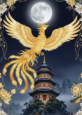 Golden Phoenix Pagoda Night