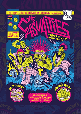 The Casualties – Super Punx Nowy Jork Concert Poster