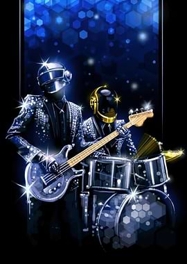 Daft Punk Music Band Illustration