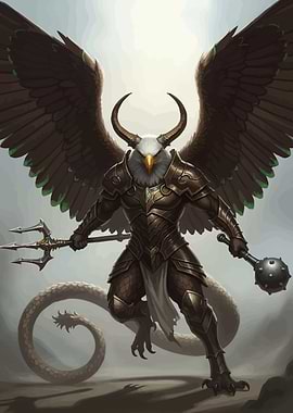 Eagle-headed Warrior Wings Tail